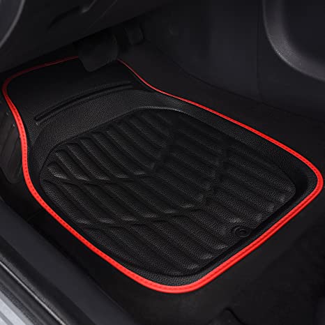 Deluxe Faux Leather Universal Fit 3D waterproof Car Floor Mats, Anti-Slip for Suvs,Vans,Trucks,Pack of 4,Durable
