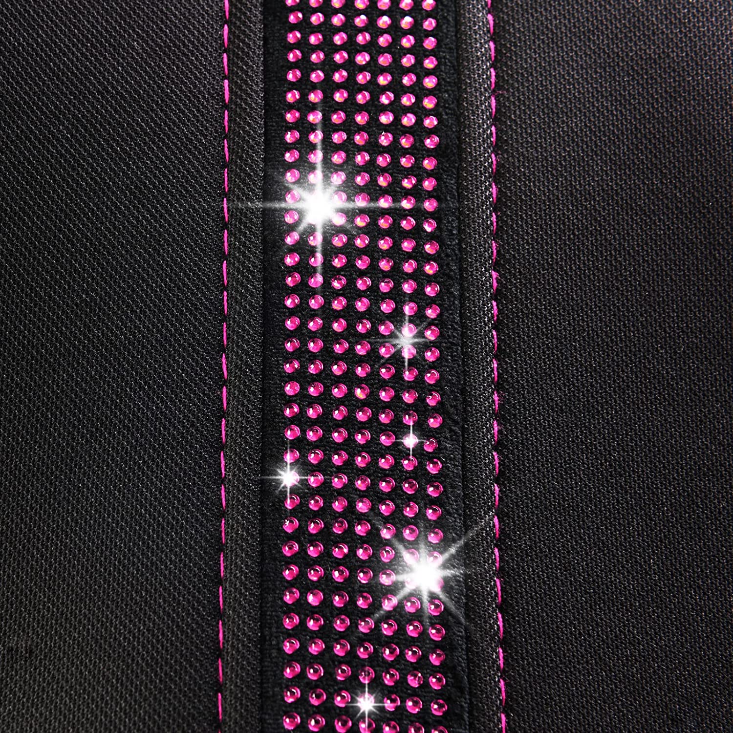 Rhinestone Diamond Bling Bling Car Leather High Back Front Seats-Pink