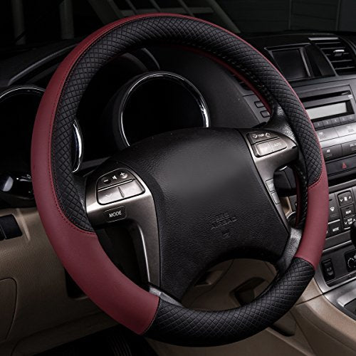 Rainbow Steering Wheel Cover with PVC Leather Universal Fits for Truck,SUV,Cars CAR PASS