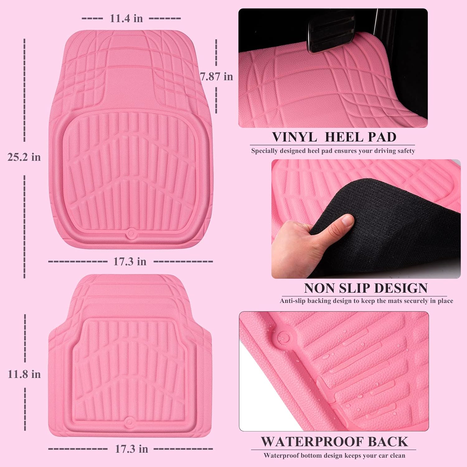 CAR PASS Leather seat Covers-car Floor mats Universal All Weather car seat Cover Floor mat for Cars Trucks Vans and SUVs