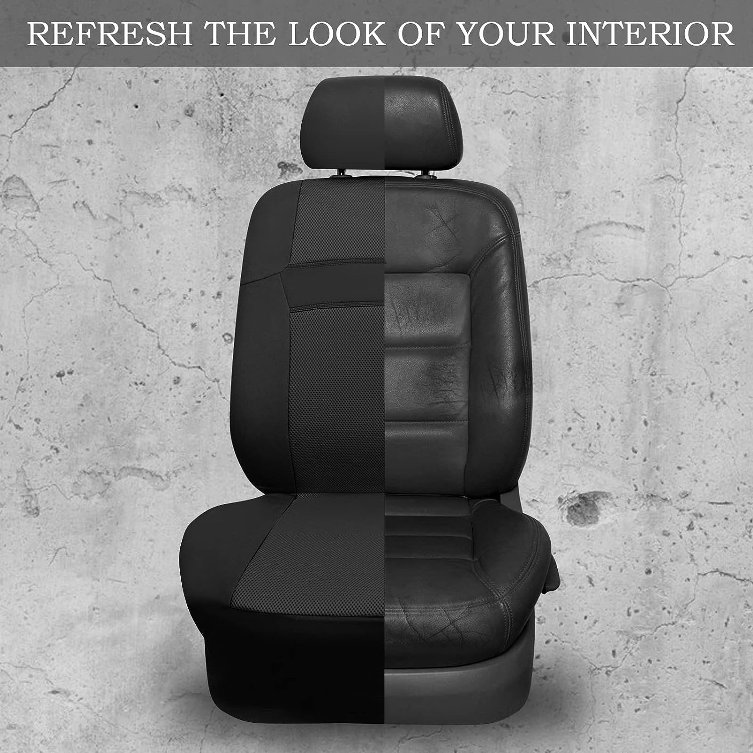 CAR PASS Seat Cover Full Sets, 3D Air Mesh Charcoal Car Seat Cover with 5mm Composite Sponge Inside,Airbag Compatible Universal Fit for SUV,Vans,sedans, Trucks, Automotive Interior Covers(Black Gray)