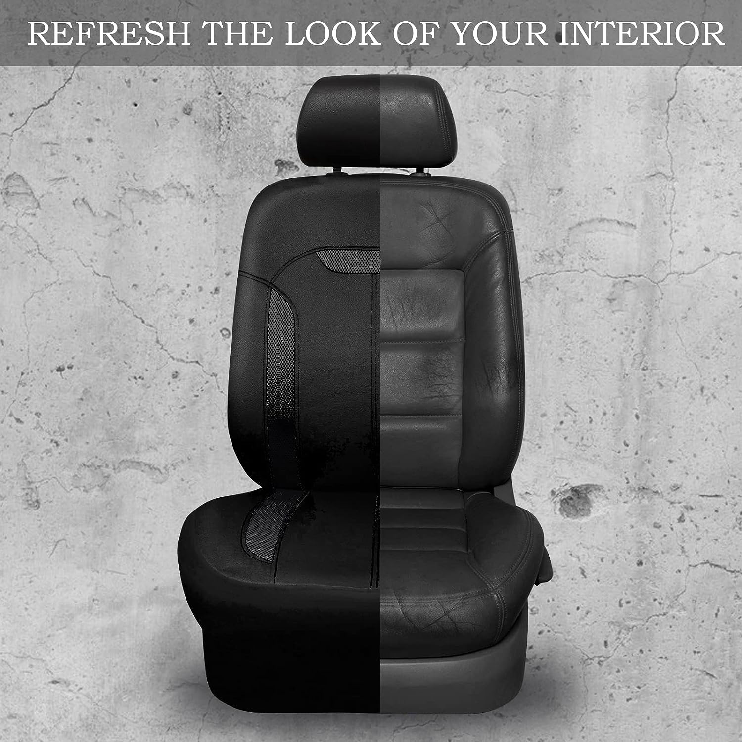 CAR PASS 3D Air Mesh in Cloth Leather Grain Breathable Car Seat Covers Full Set, Universal Compatible Fit 95% Car,SUV,Truck,Sedan,Van,Automotive, 3zipper Rear Bench Armrest Airbag Sports, Black Red