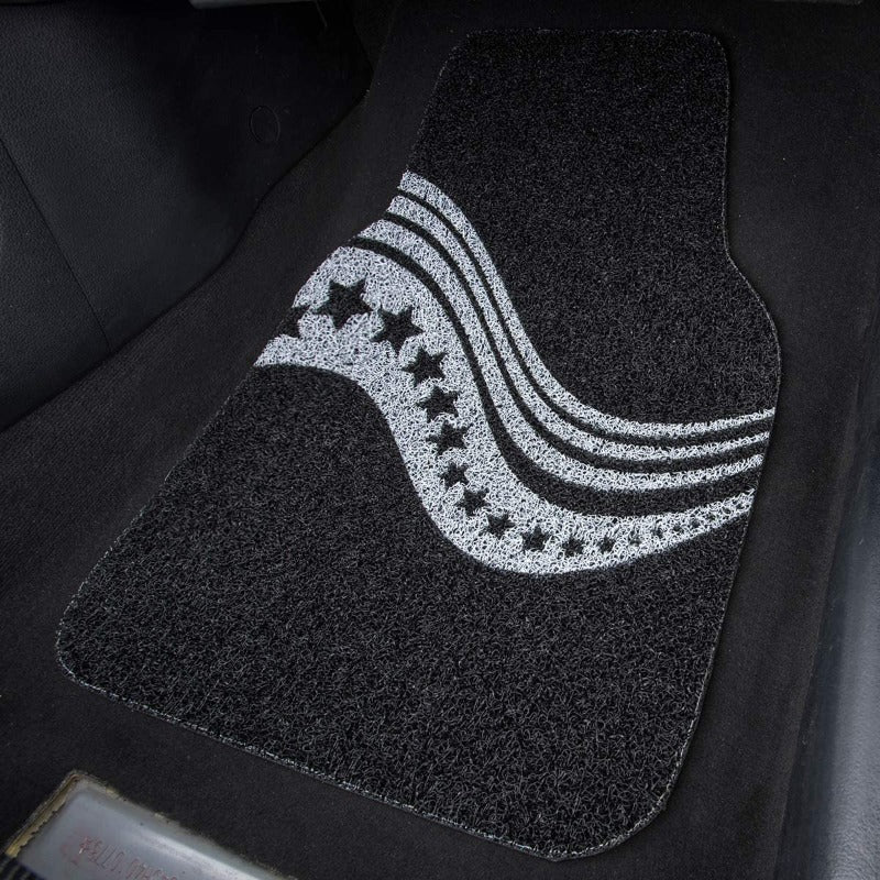 Universal Fit Waterproof Stars Coil Car Floor Mats,Set of 4,Fit for SUV,Vans,Sedans CAR PASS