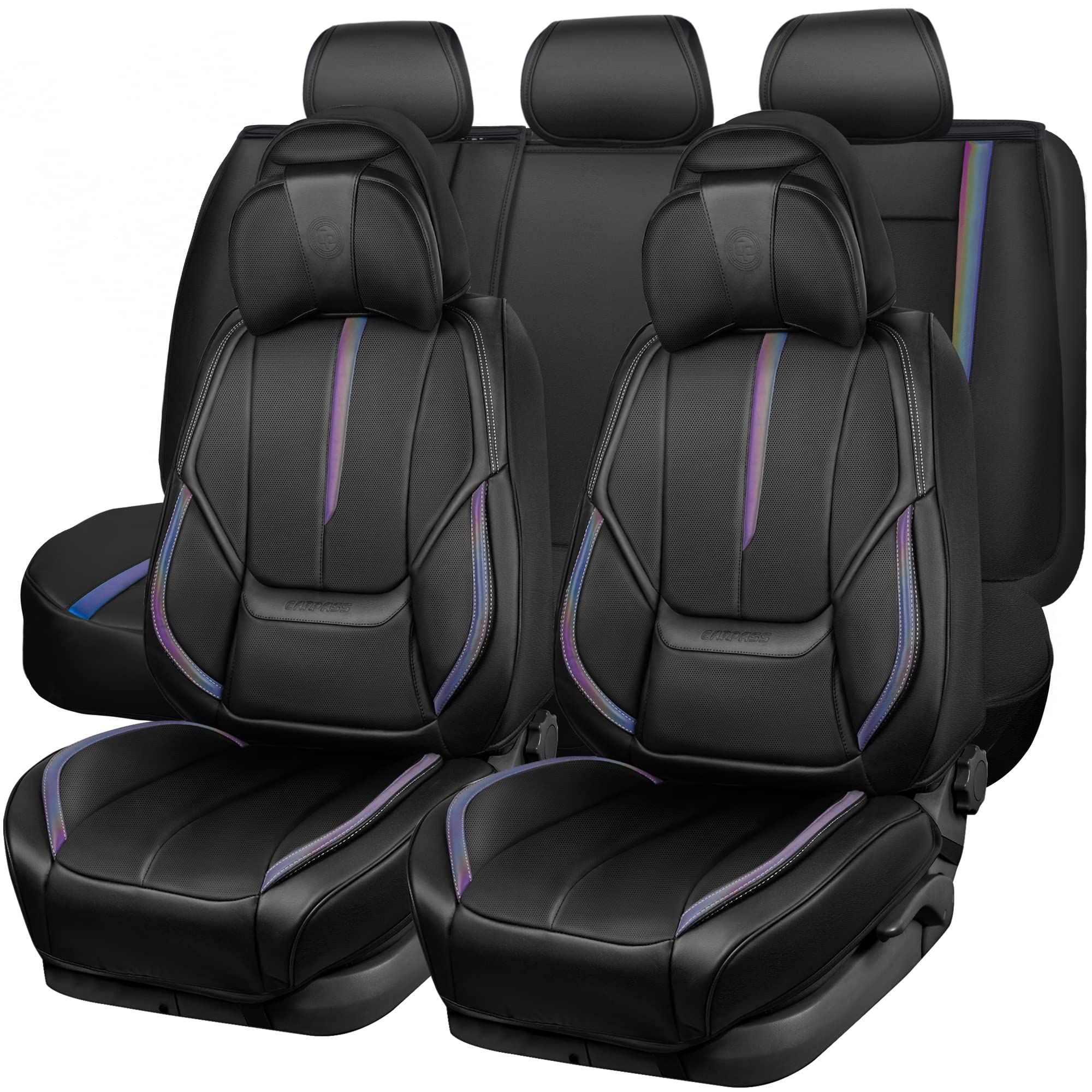 Chameleon Lumbar Support Nappa Leather Seat Covers Full Set Coverage W –  Car Pass