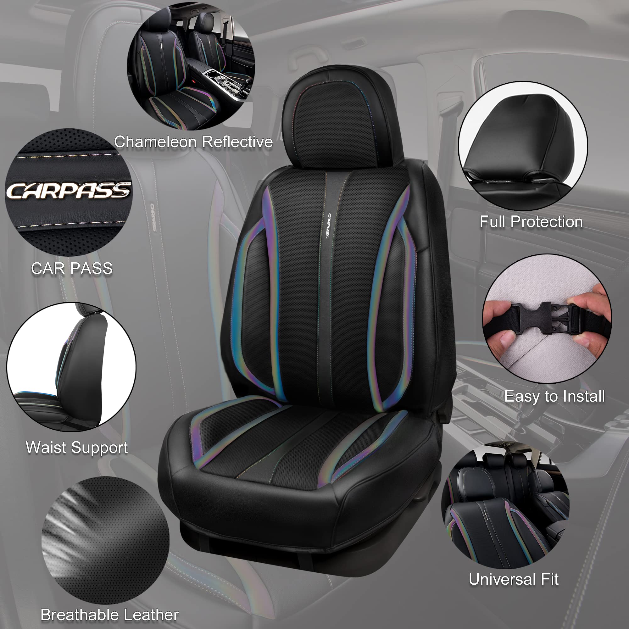 Breathable and Waterproof for SUV Pick-up Truck Sedan,Universal Anti-Slip Driver Seat Cover with Backrest