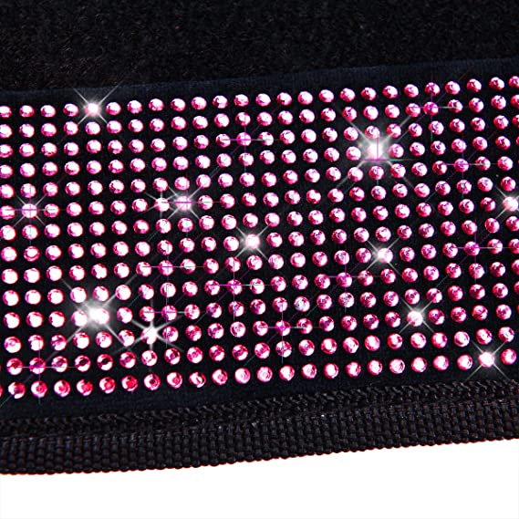 Bling Rhinestones Diamond Universal Waterproof Car Floor Mat-Pink