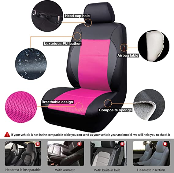 11 Pieces Leather Universal Car Seat Covers Set